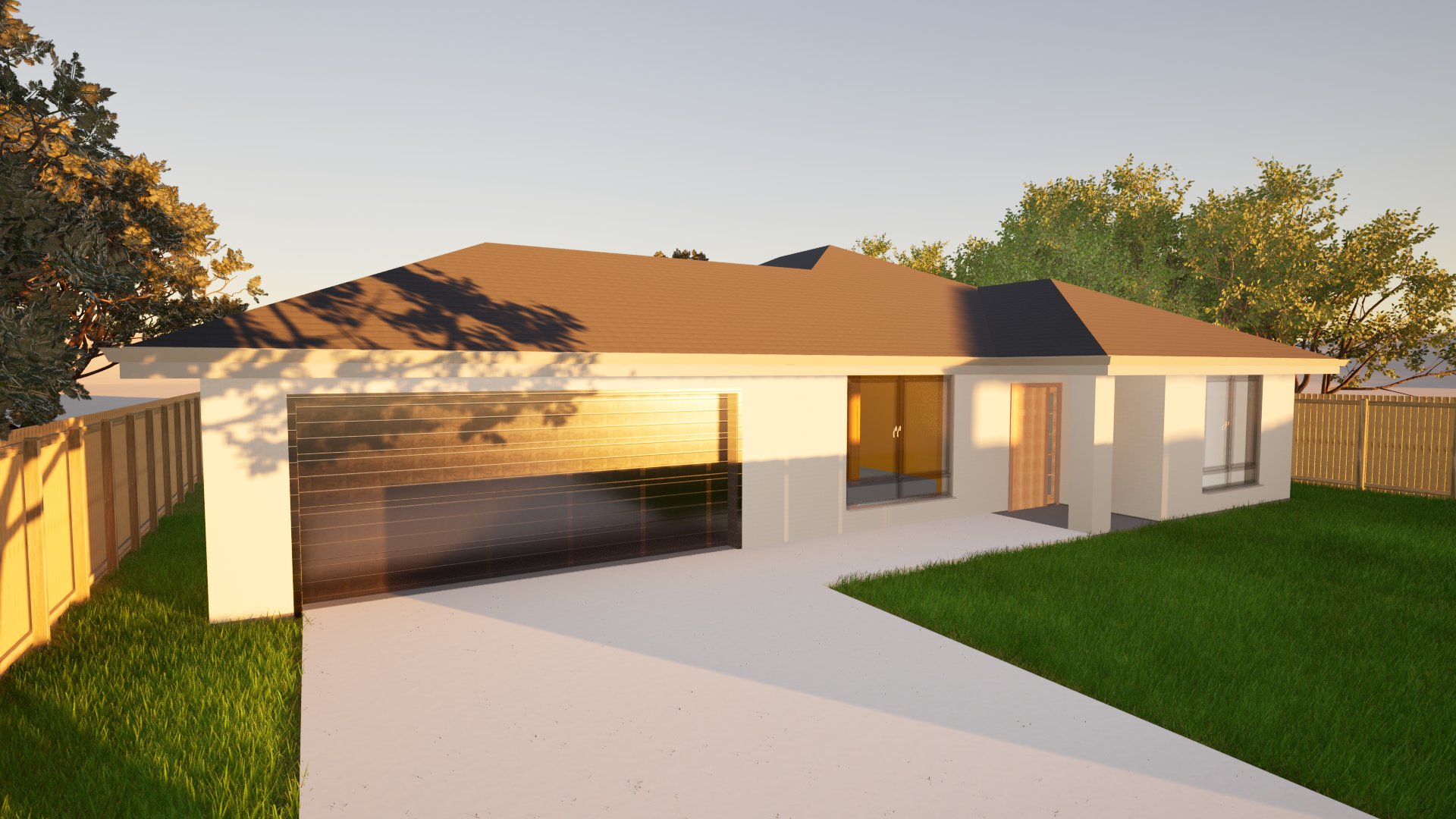 Exterior rendering of the Bellbird Park residence