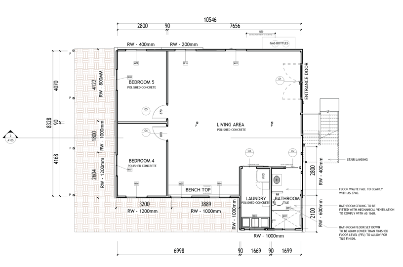 Proposed lower-level floor plan for the Bundamba Queenslander