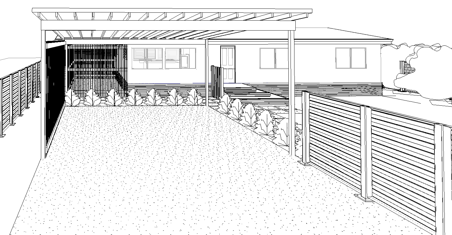 Perspective drawing of the Tingalpa home extension